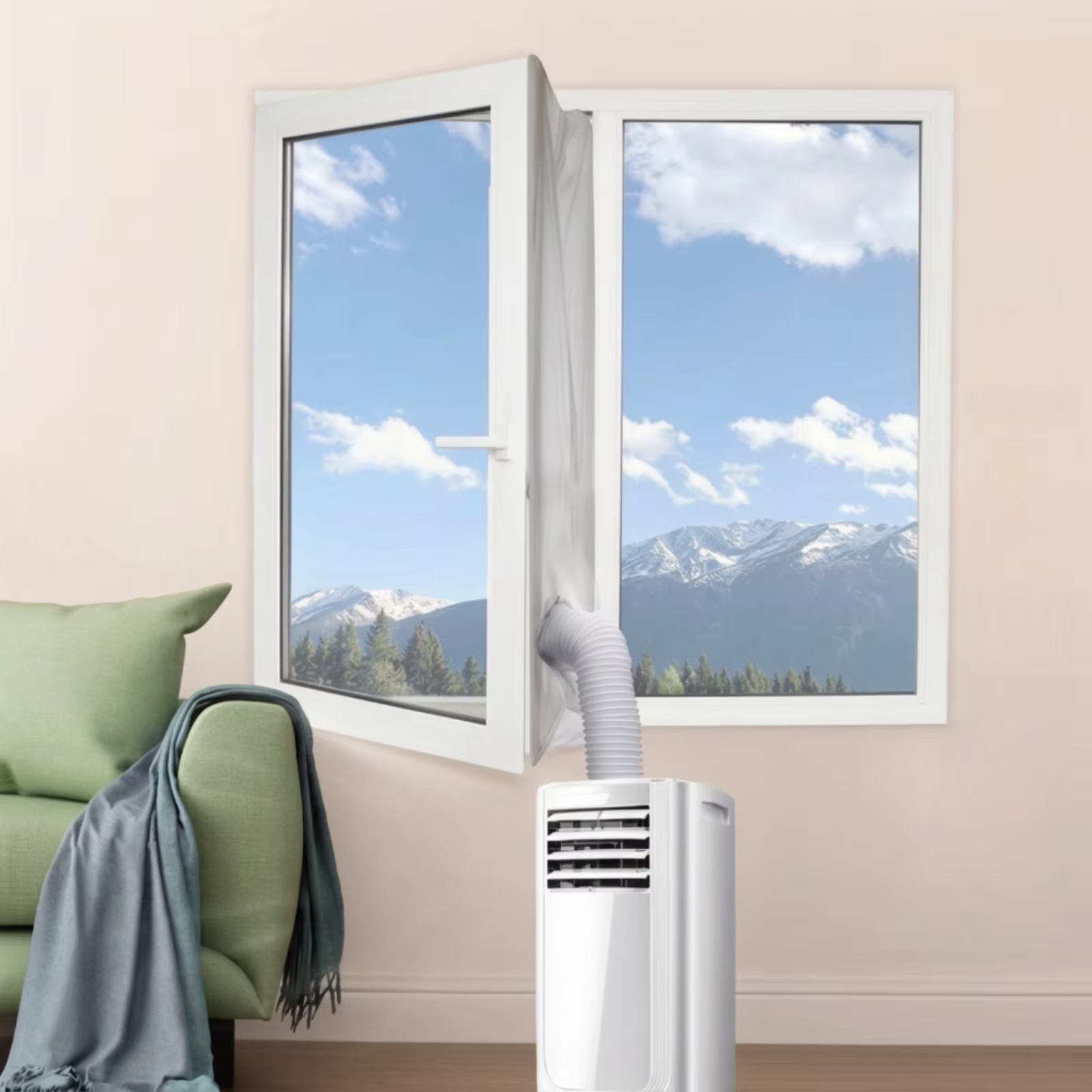 Kit sellado ventana aire acondicionado portátil para gatos y perros - imagen 2
