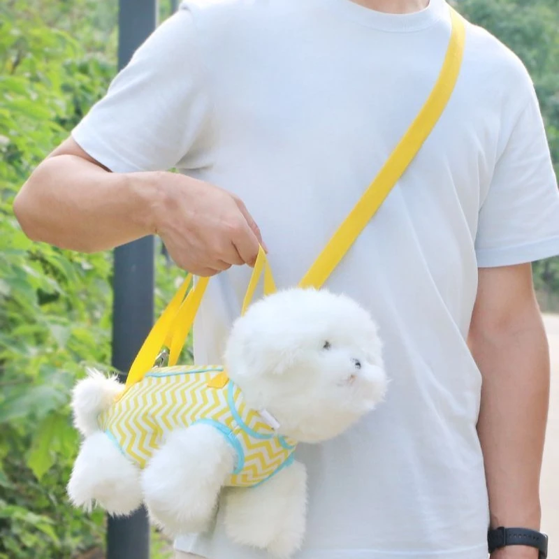 Bolsa con mascota pequeña en su interior