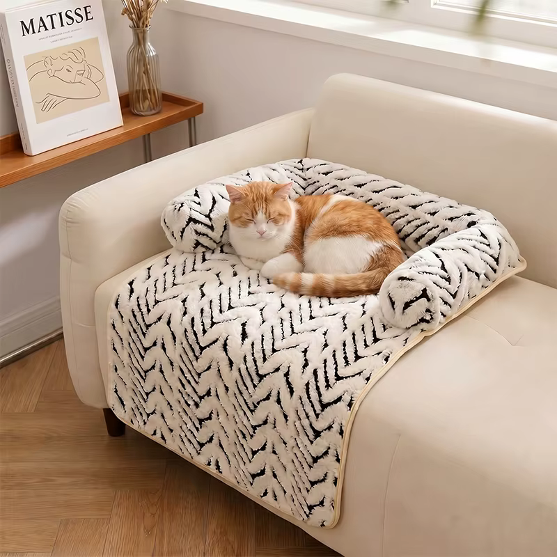 Cama perros y gatos laterales reforzados protector sofá antideslizante - imagen 3