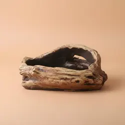 Maceta para suculentas de cemento con drenaje y diseño artesanal