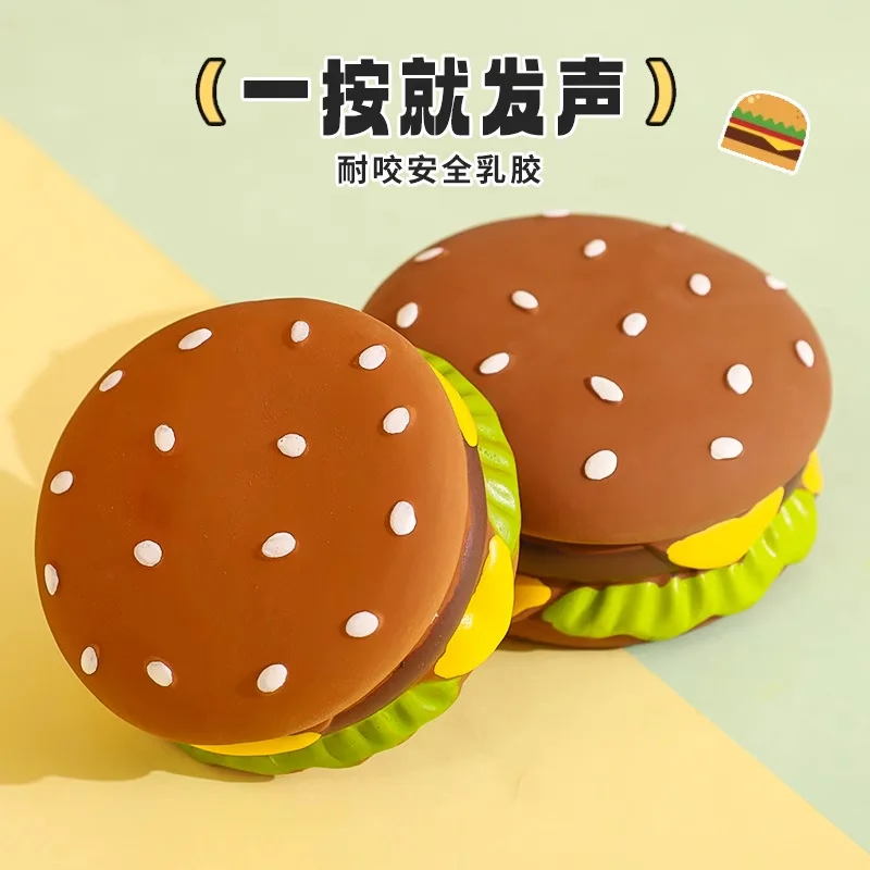 Juguete masticable con forma de hamburguesa para perros