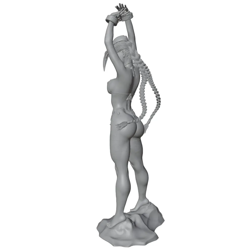 Figura desde atrás, resaltando el cabello largo