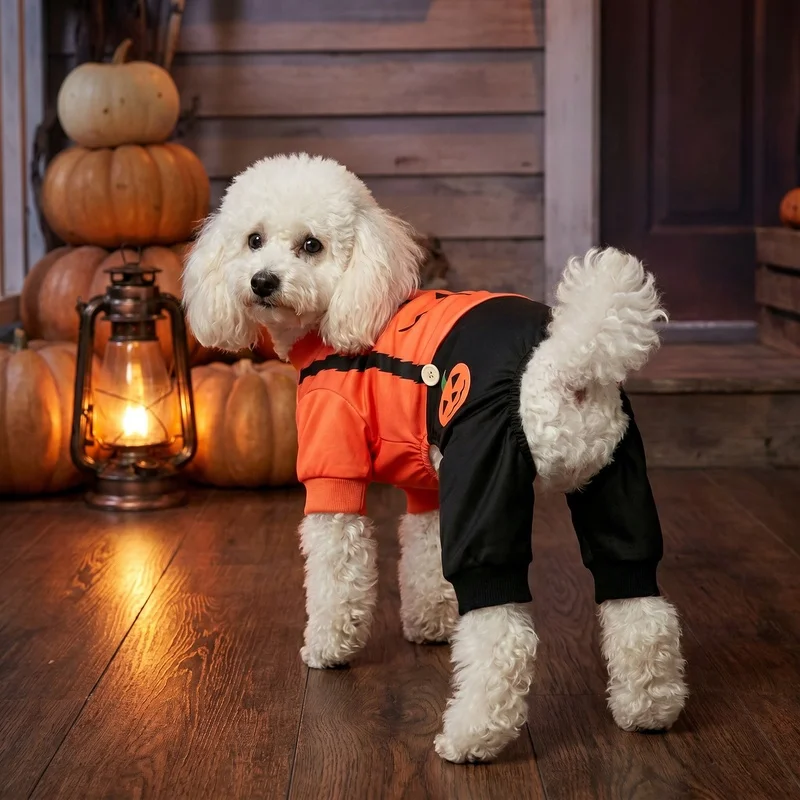 Pijama Halloween Calabaza para Perros y Gatos - imagen 2
