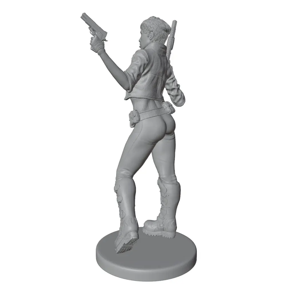 Detalle de componentes de la figura de resina para montar