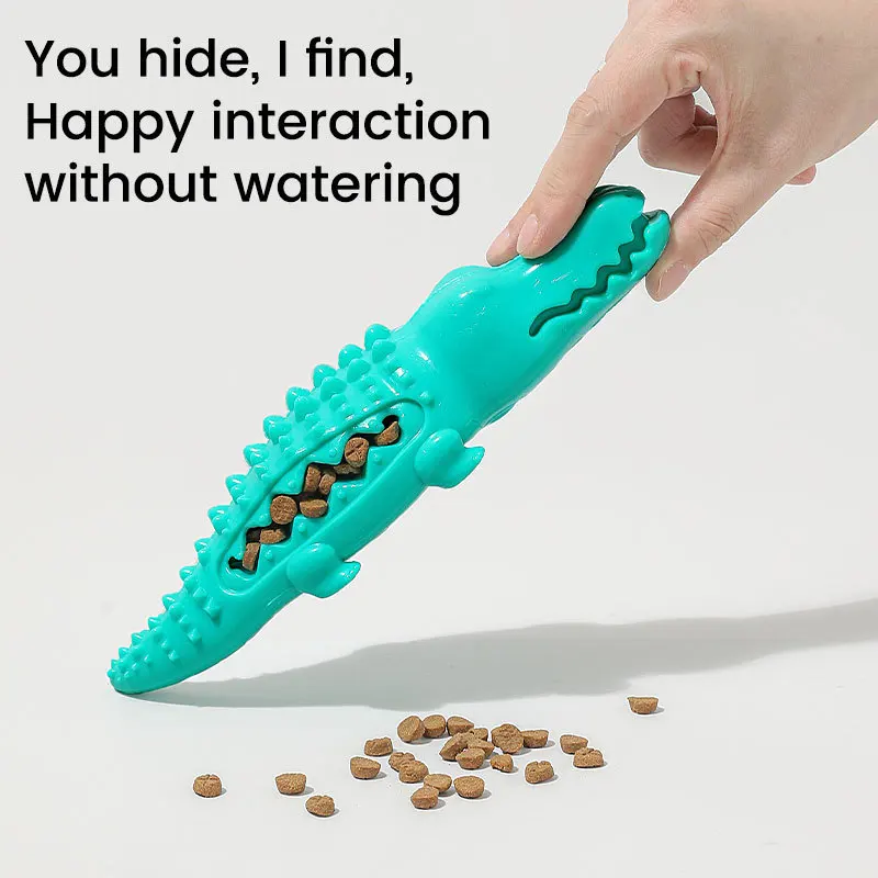 Juguete para masticar con forma de cocodrilo: limpieza dental - imagen 3
