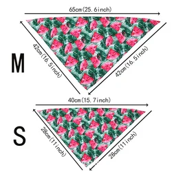 Bandana triangular con estampado flamenco para perros y gatos