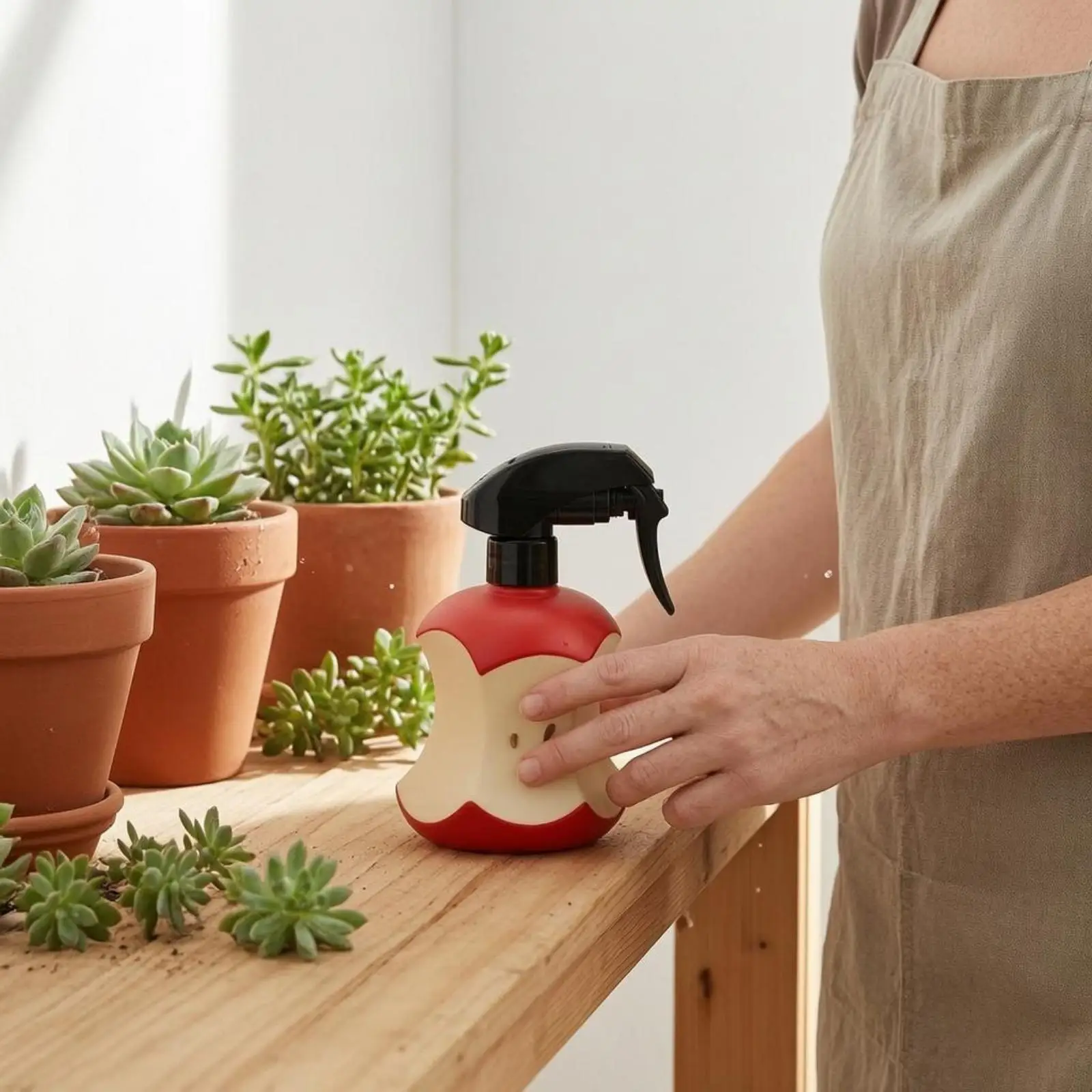 Botella de spray frutal para riego suave de plantas