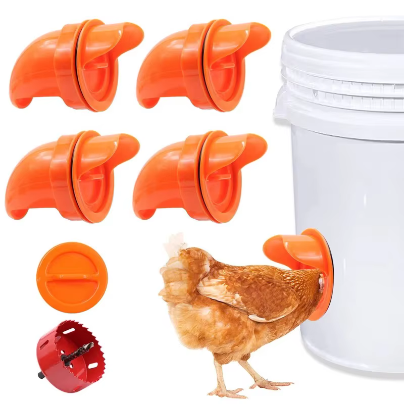Comedero por gravedad antiderrames para pollos y patos - imagen 2