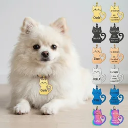 Collar personalizado con placa de identificación para gato y perro