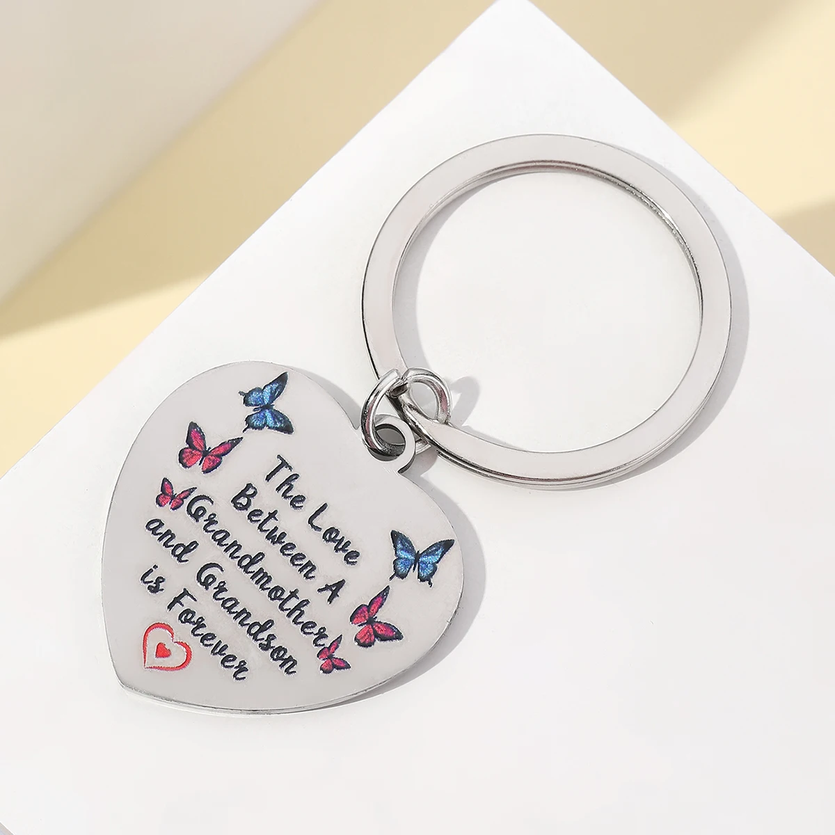 Llavero acero inoxidable para abuela y nieto, amor eterno - imagen 3