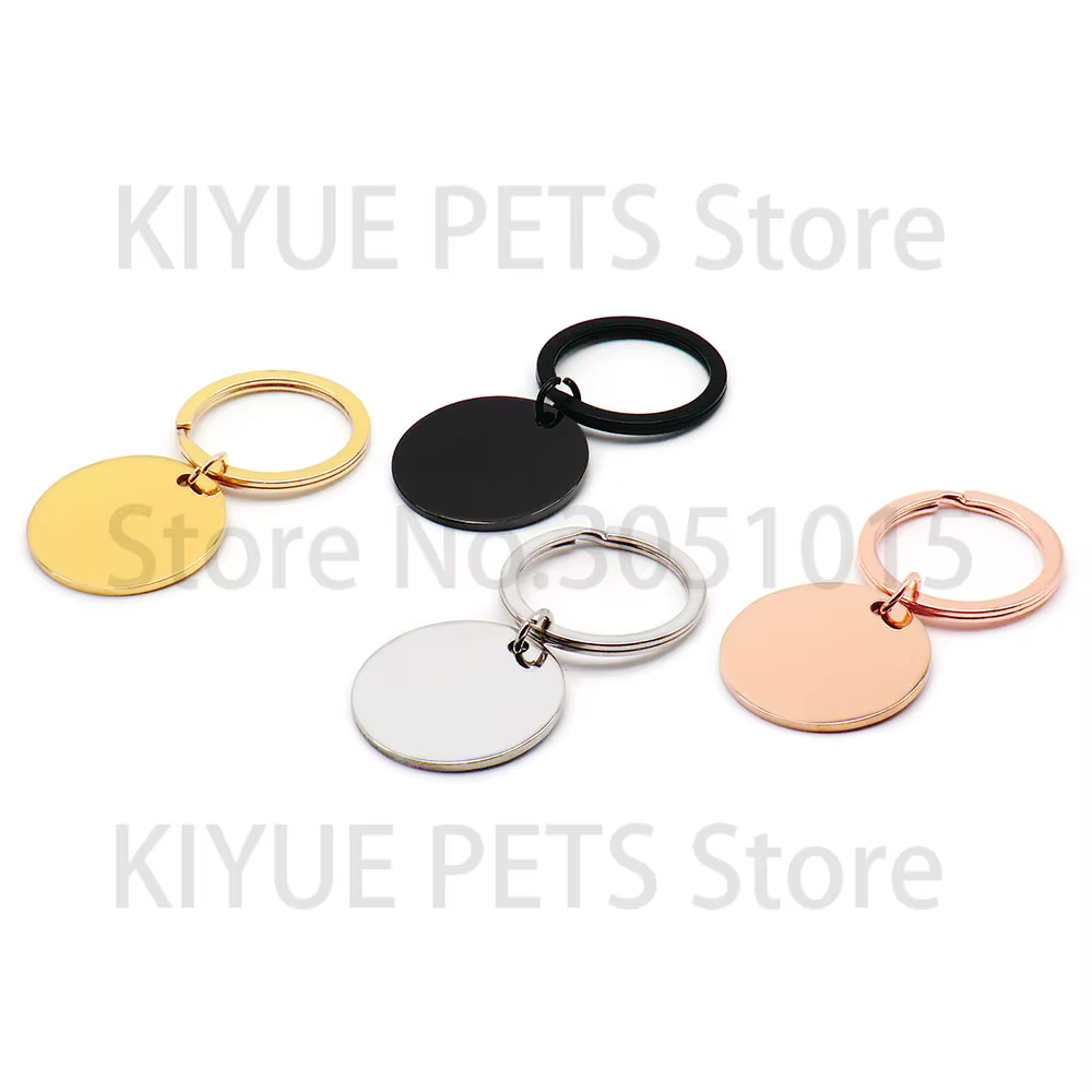 Chapitas identificativas redondas antipérdida para perros y gatos - imagen 2