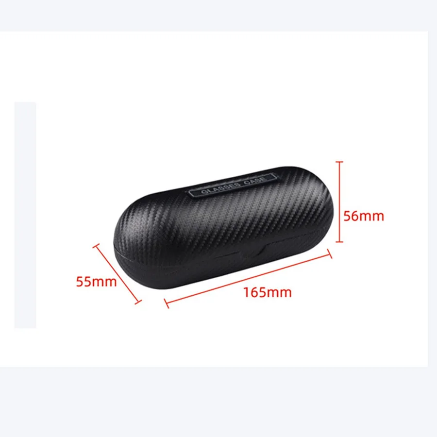 Estuche rígido para gafas de cuero PU fibra carbono, resistente