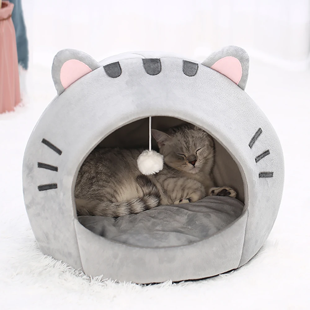 Cama de gato con cojín reversible