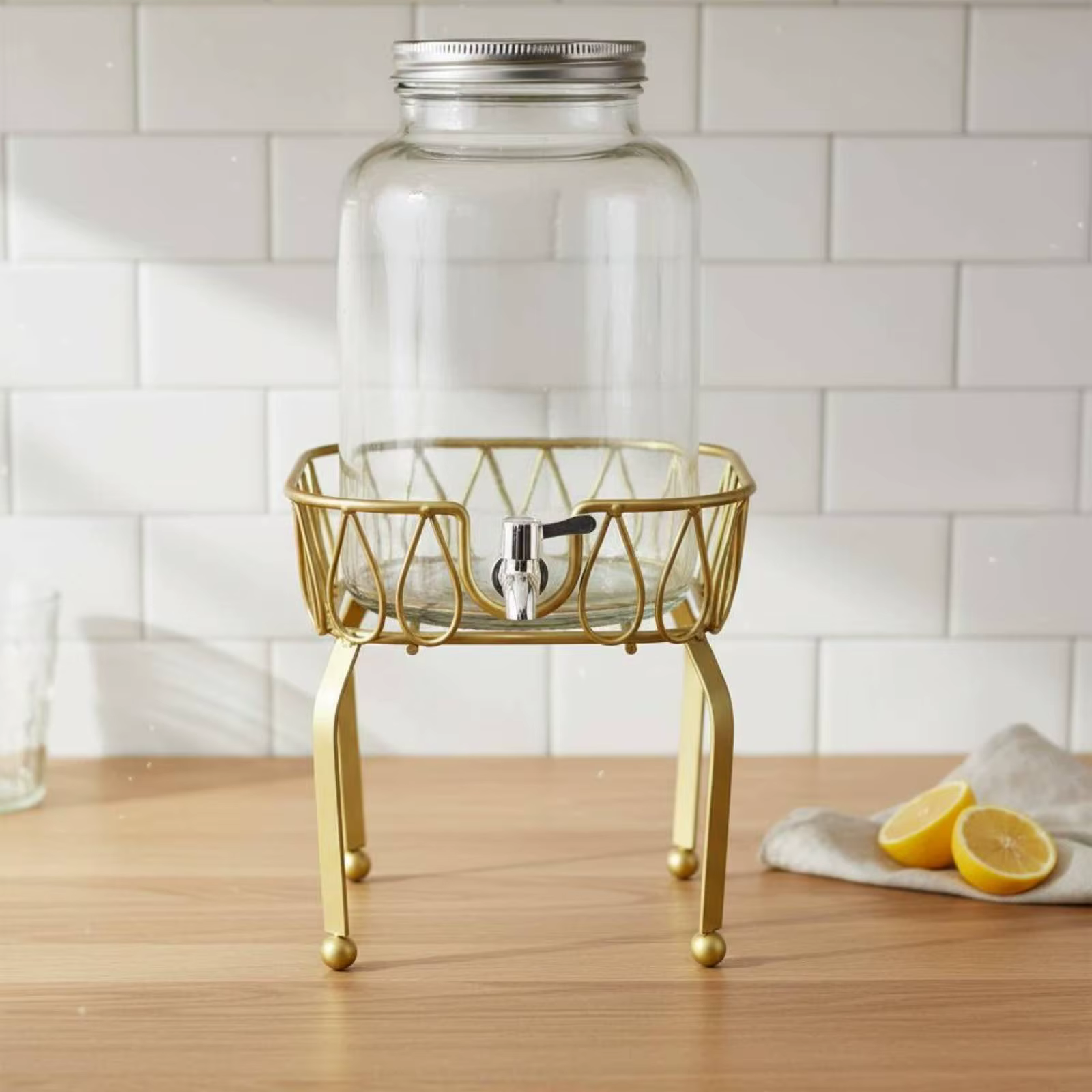 Soporte de hierro para barril de cerveza y dispensador de bebidas
