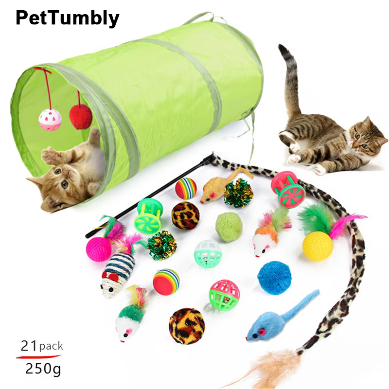 Set de juguetes para gatos PetTumbly
