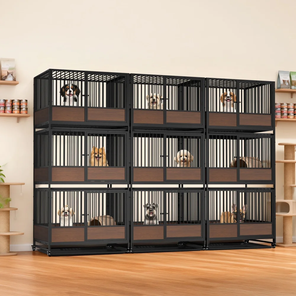 Jaula grande metálica para gatos y perros pequeños