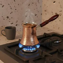 Cafetera turca tradicional de cobre, cezve resistente al óxido