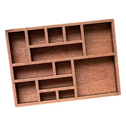 Organizador de Joyas de Madera con Compartimentos para Anillos, Pendientes y Pulseras