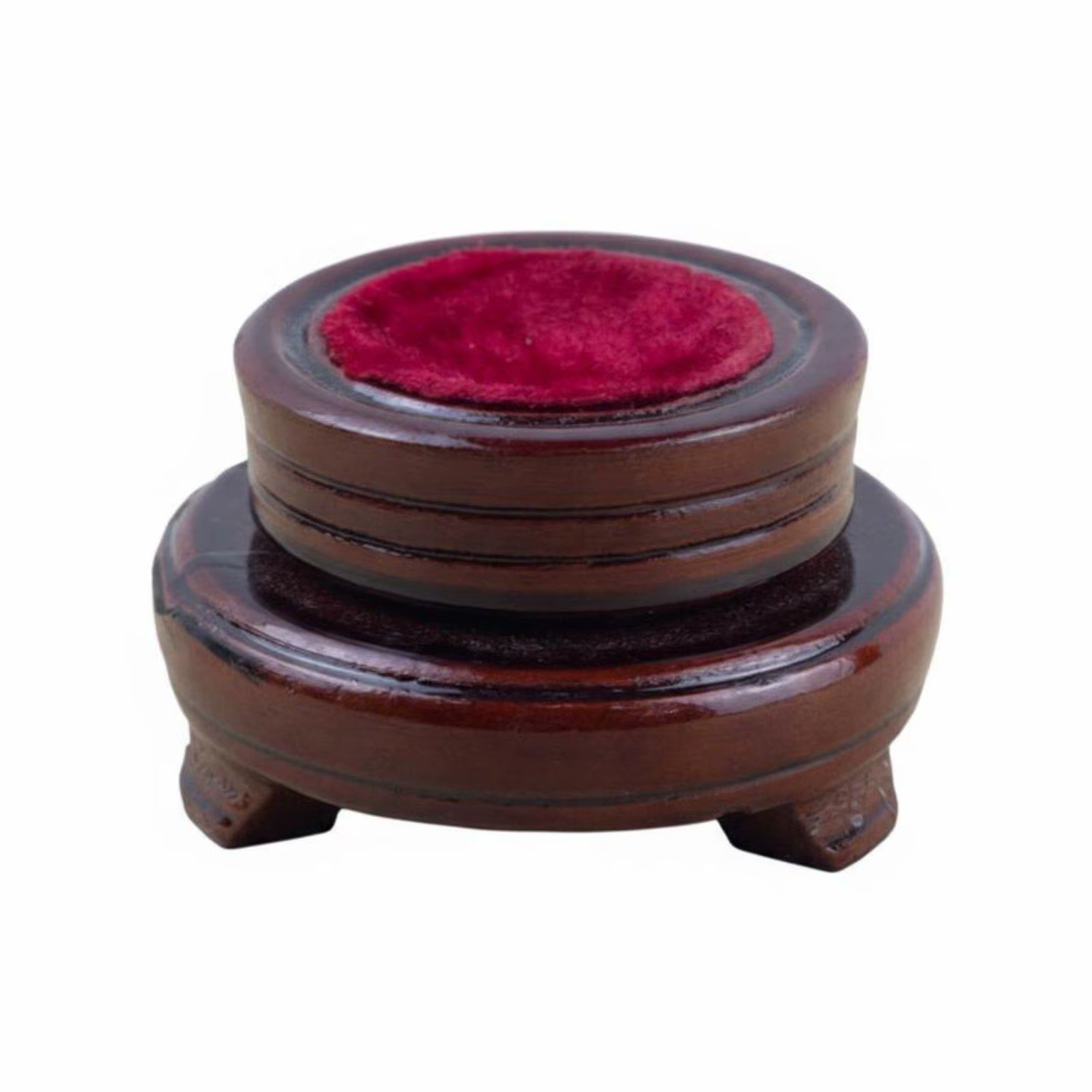 Soporte giratorio de madera para esfera decorativa de escritorio - imagen 2