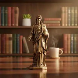 Estatuilla de latón del Sagrado Corazón de Jesús – Rincón de oración