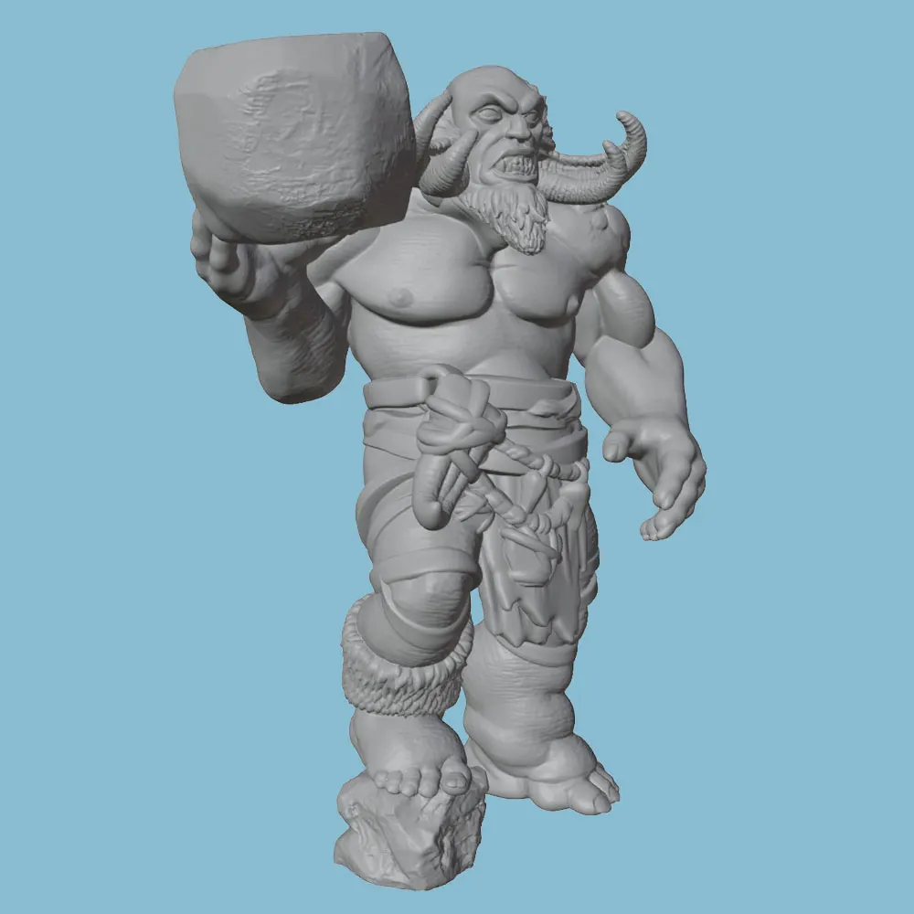 Miniatura de semielfo, vista frontal