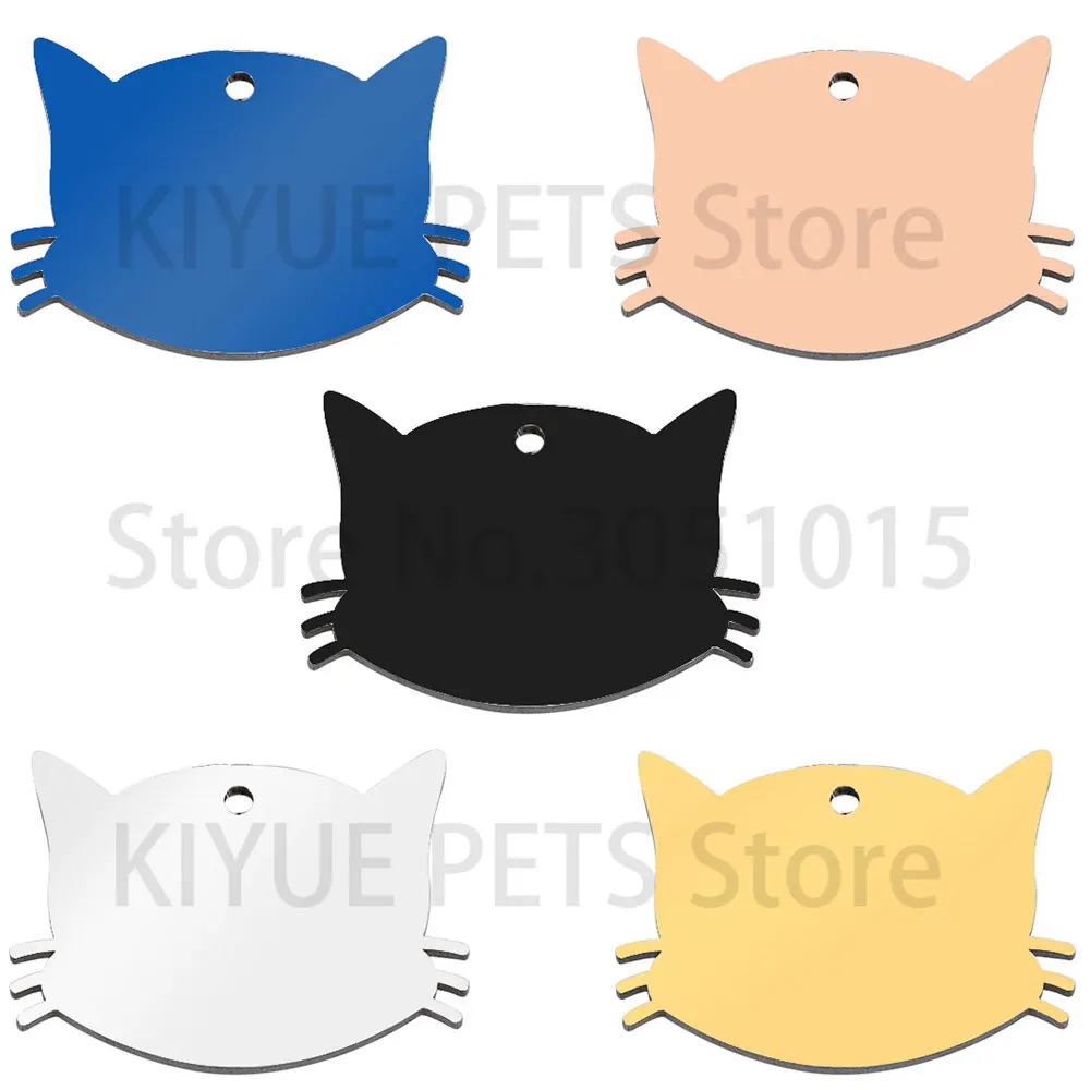 Placa identificación gato personalizada acero inoxidable con espejo - imagen 4