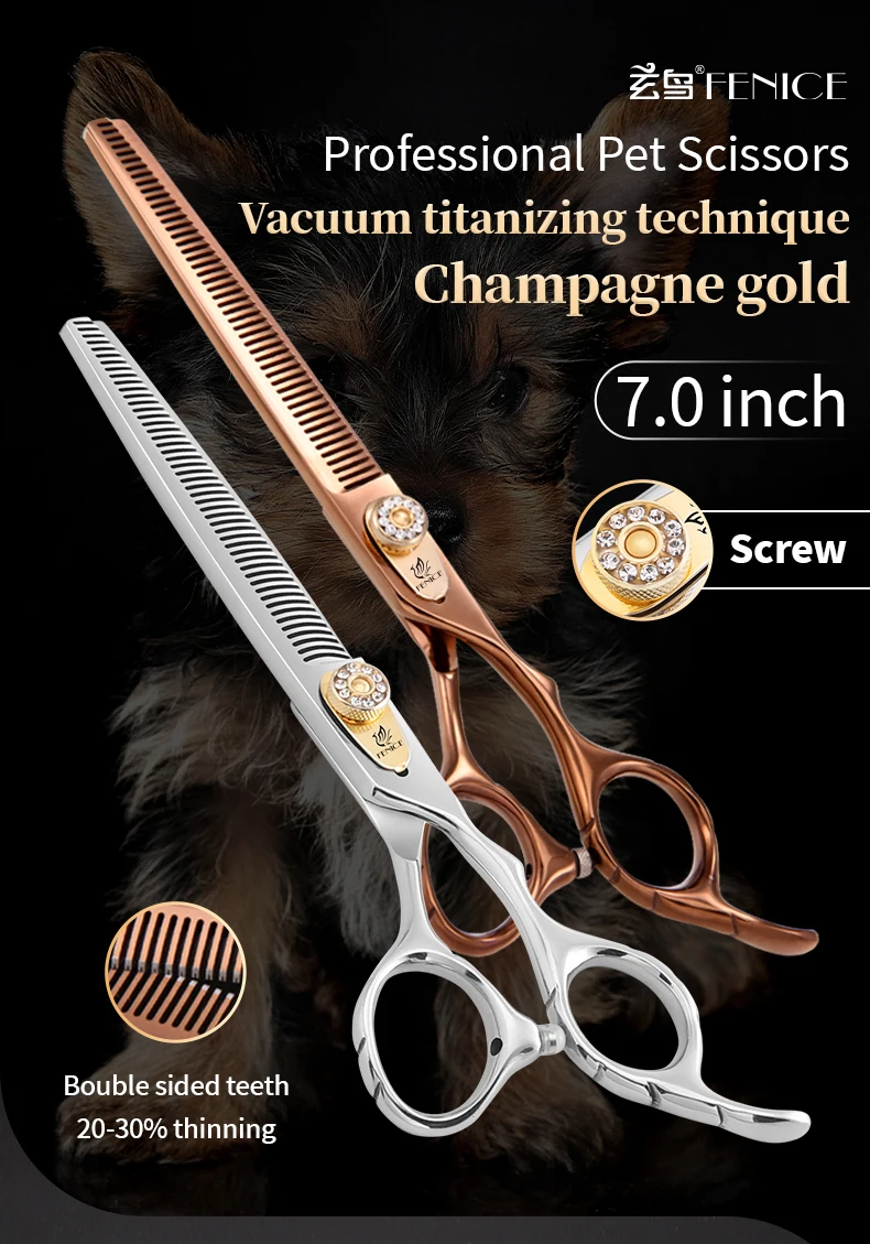 Tijeras Fenice de 7 pulgadas para deshilachado profesional