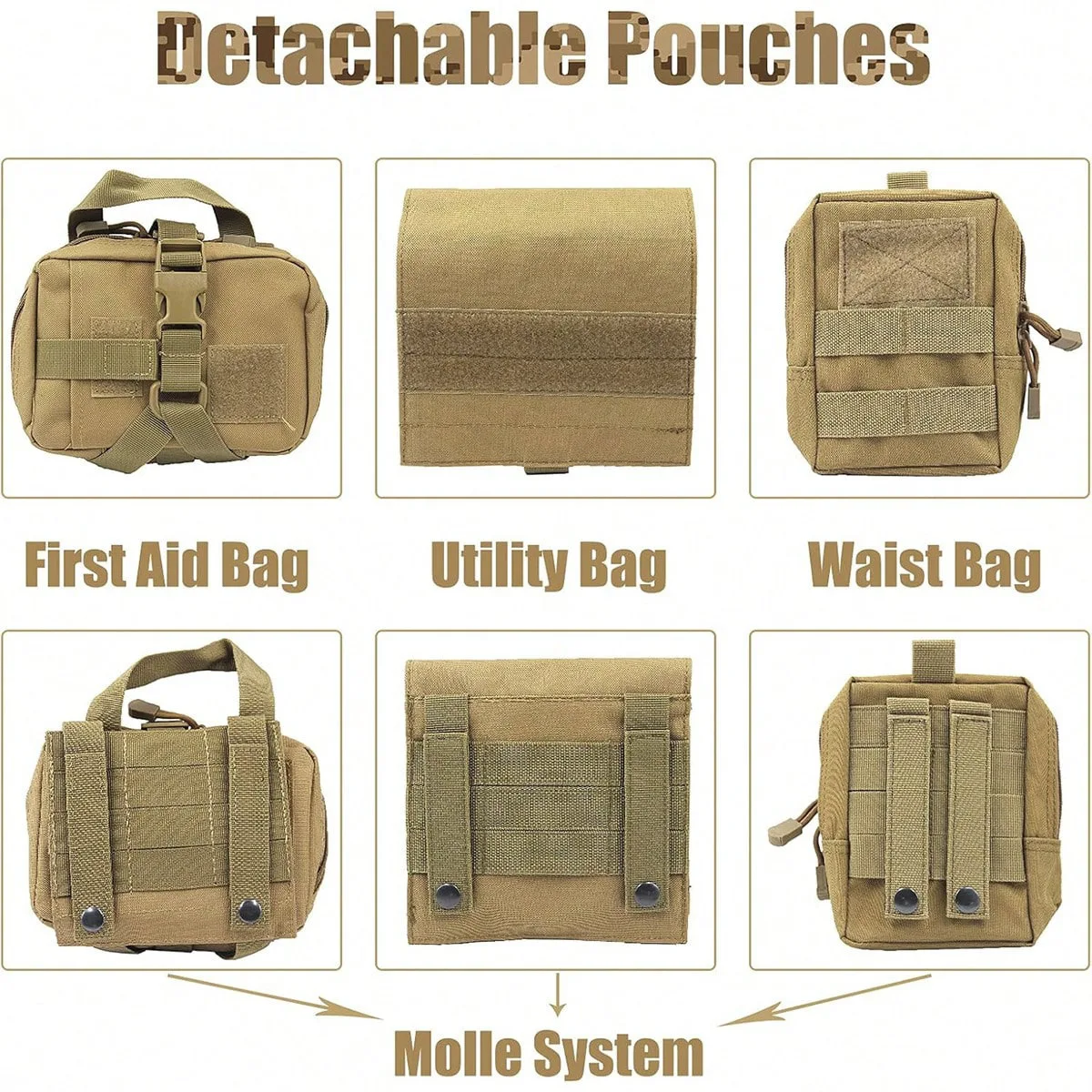 Chaleco táctico camuflado en acción