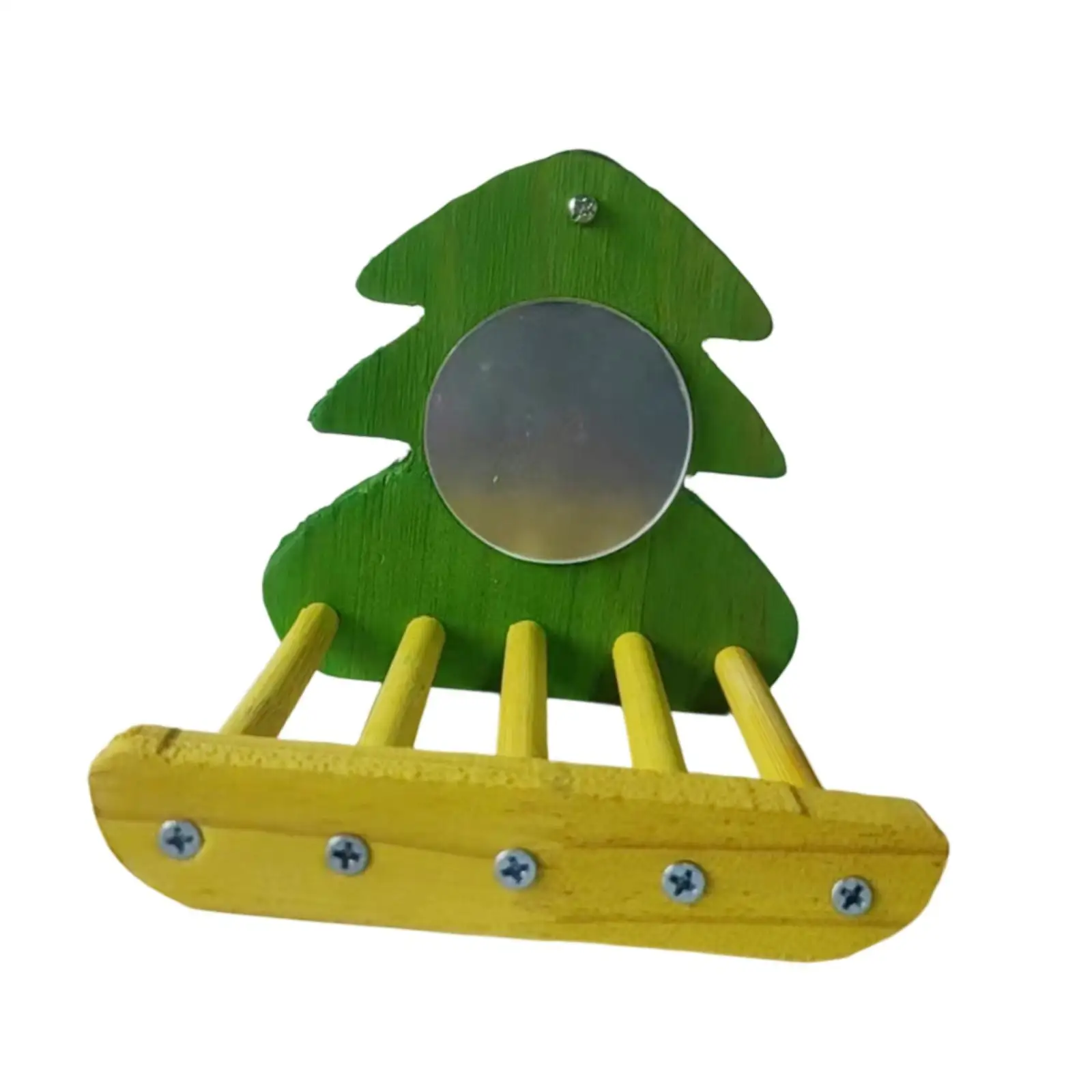 Percha para loros con espejo interactivo – Juguete y soporte para jaula - imagen 2
