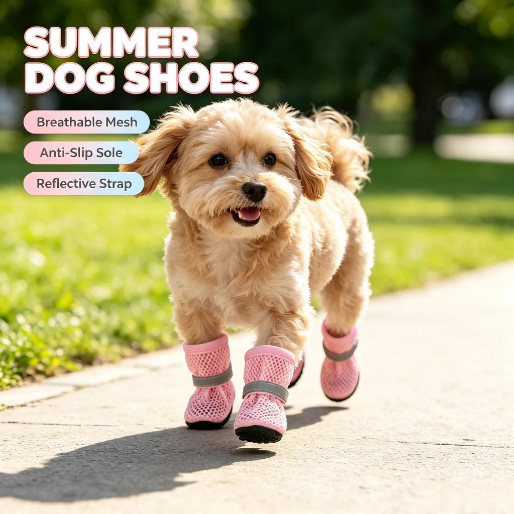 Botas de verano para perros con malla transpirable