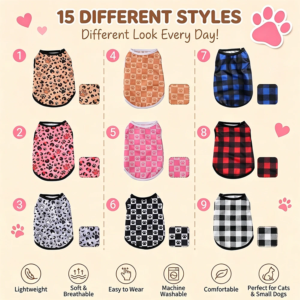 Estampados variados y diseño de chaleco