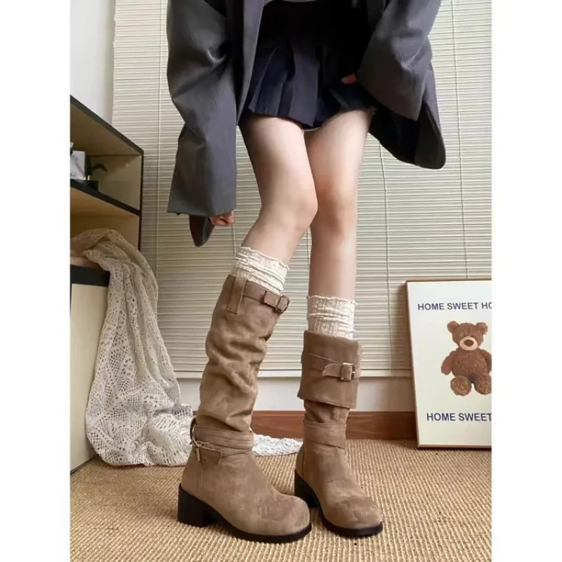 Botas vaqueras retro para mujer – Tacon grueso y hebilla - imagen 5