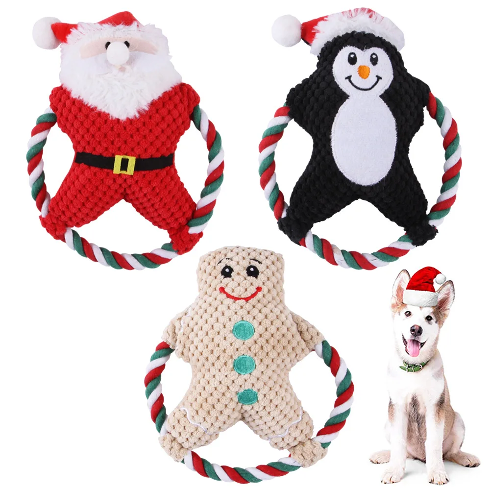 Juguete de cuerda con forma de Santa Claus y hombre de jengibre