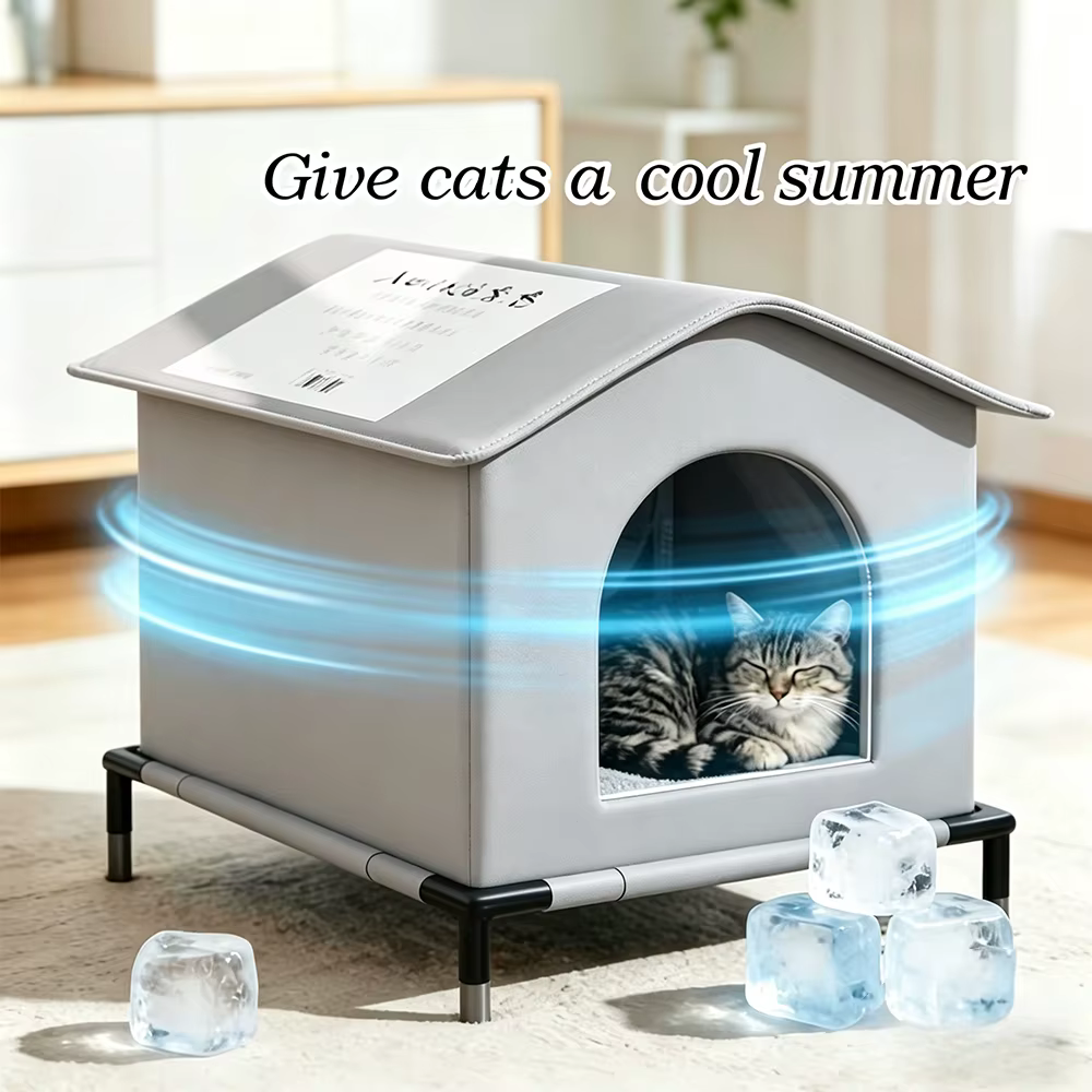 Cama impermeable plegable para gatos y perros pequeños fresquita - imagen 4