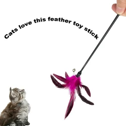 Juguete interactivo para gatos con varita de plumas, interior
