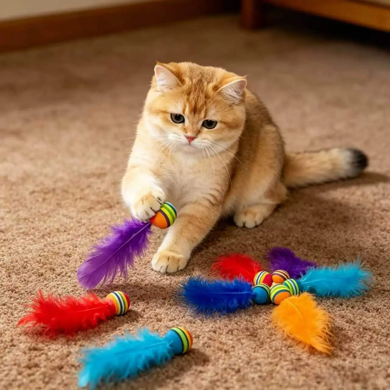 Bolas de juguete masticables para gatos: juego interactivo de caza - imagen 4