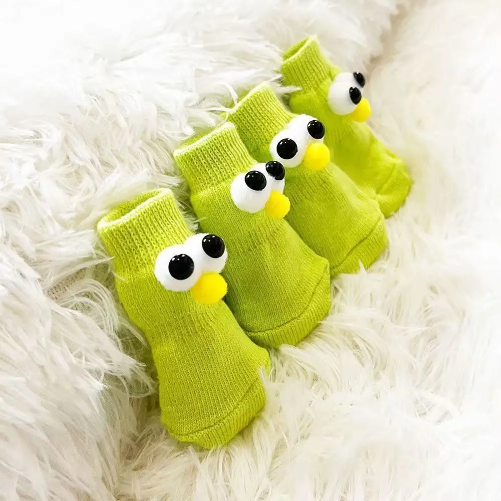 Calcetines antideslizantes de punto con ojos 3D para gatos y perros - imagen 5