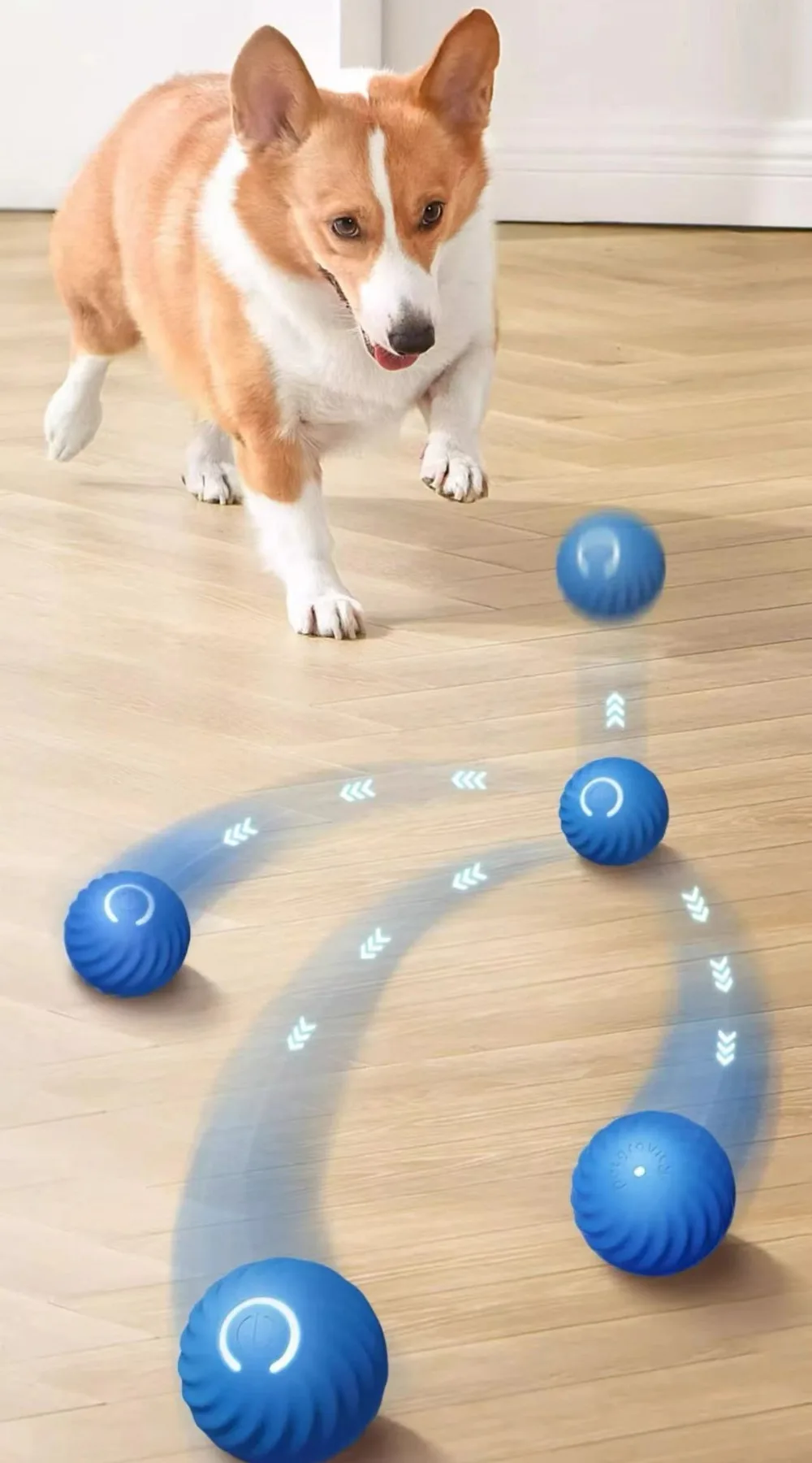 Pelota en movimiento saltando y girando