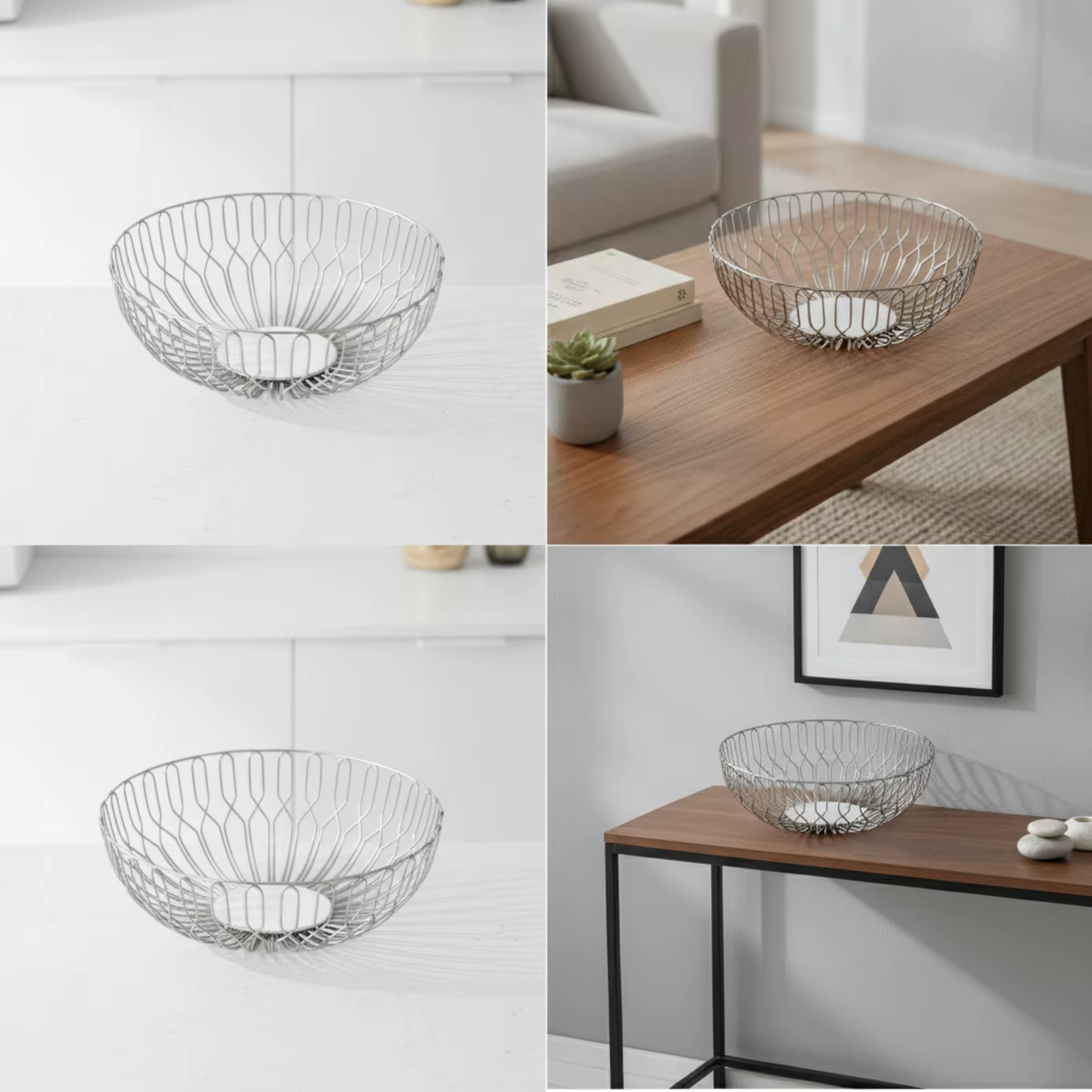 Cesta redonda de acero inoxidable multiusos para gatos y perros - imagen 4