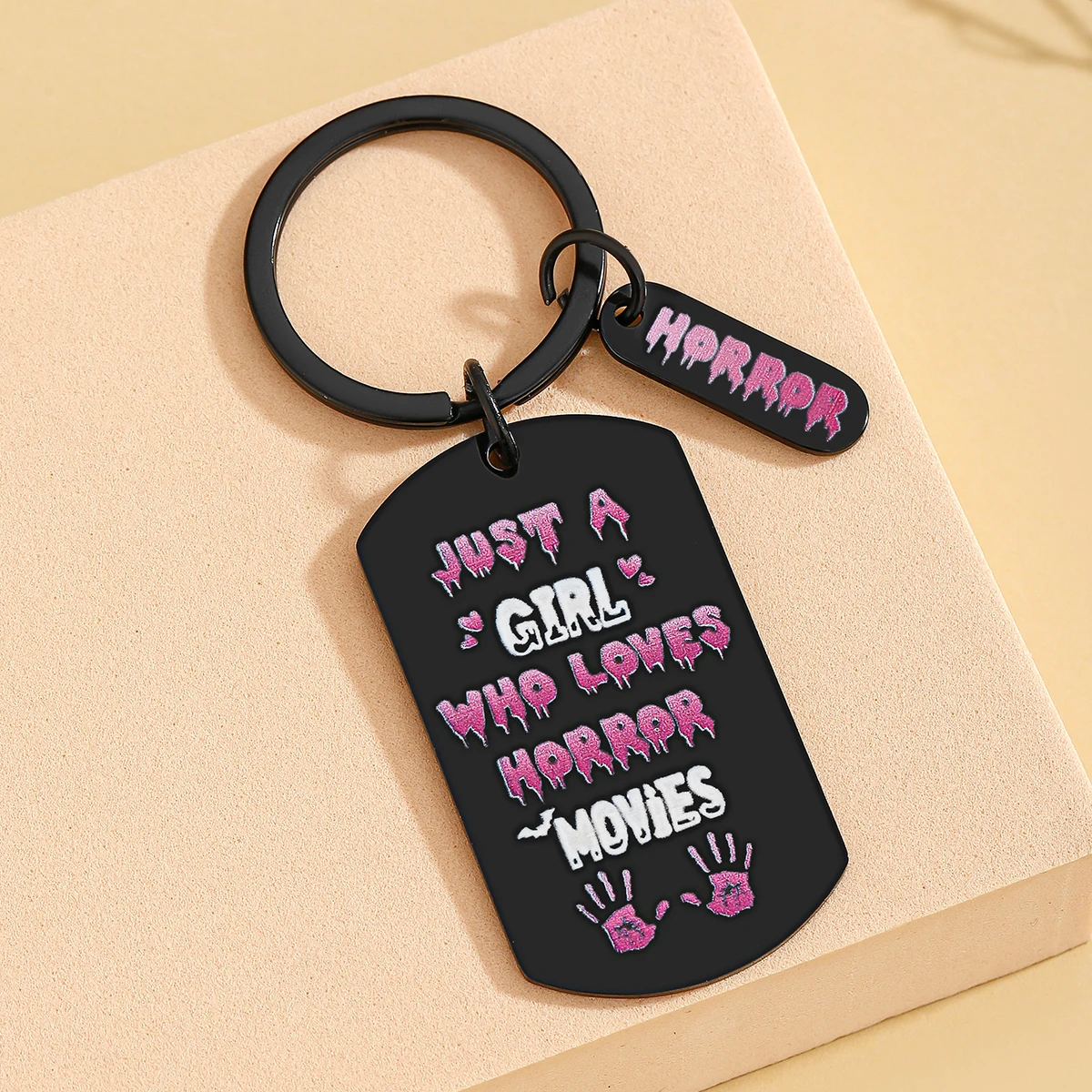 Llavero gótico de terror para amantes del cine, regalo Halloween