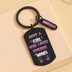 Llavero gótico de terror para amantes del cine, regalo Halloween