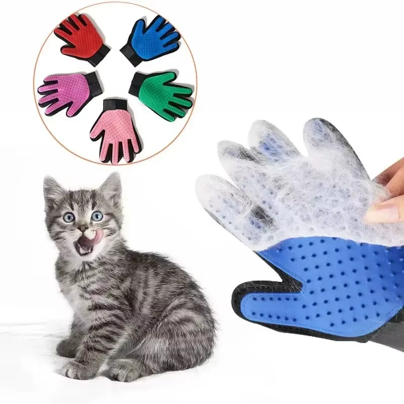Guante cepillo quitapelo suave para el aseo de gatos y perros - imagen 3
