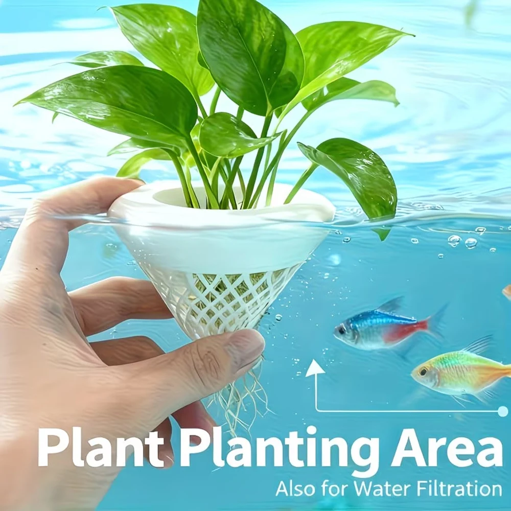 Soporte flotante para plantas de acuario: cesta filtrante - imagen 5