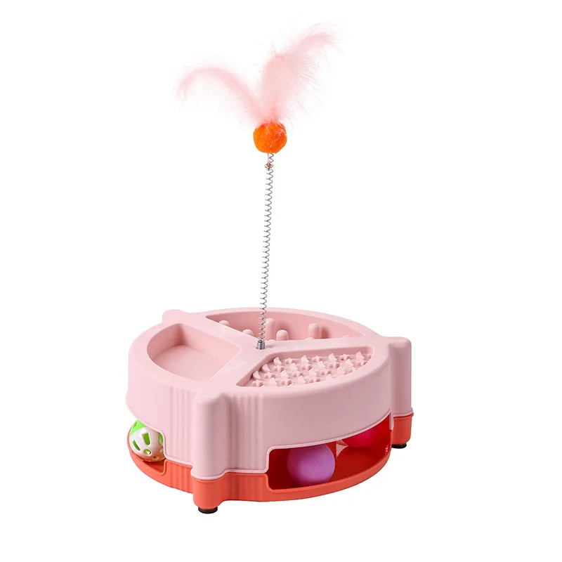 Varita teaser con pluma vibrante para juego interactivo