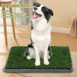 Inodoro para perros con césped artificial lavable y antisalpicaduras