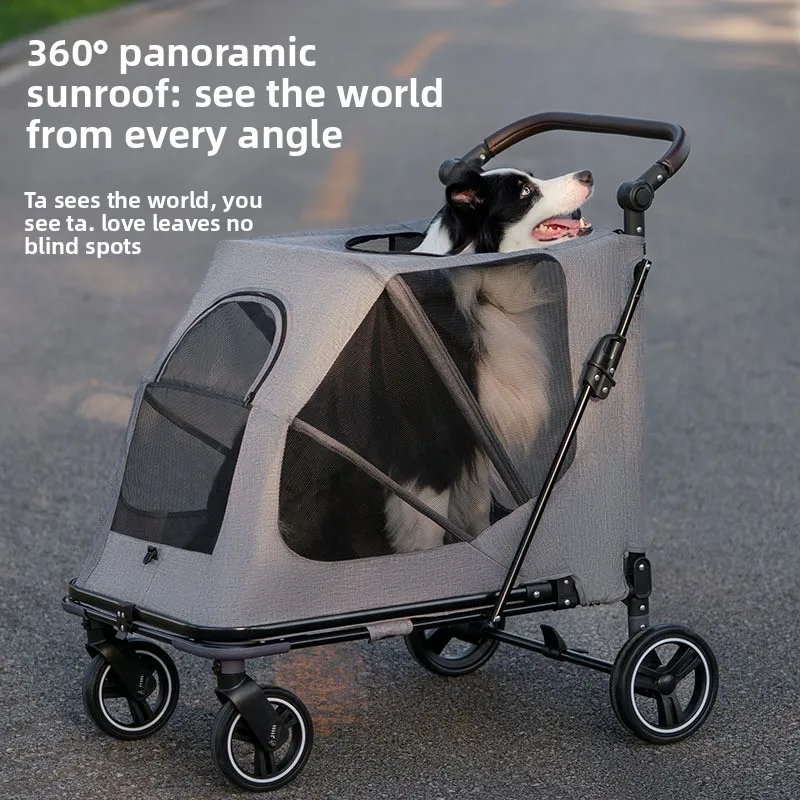 Carrito plegable portátil para perros grandes con lesiones y gatos - imagen 5