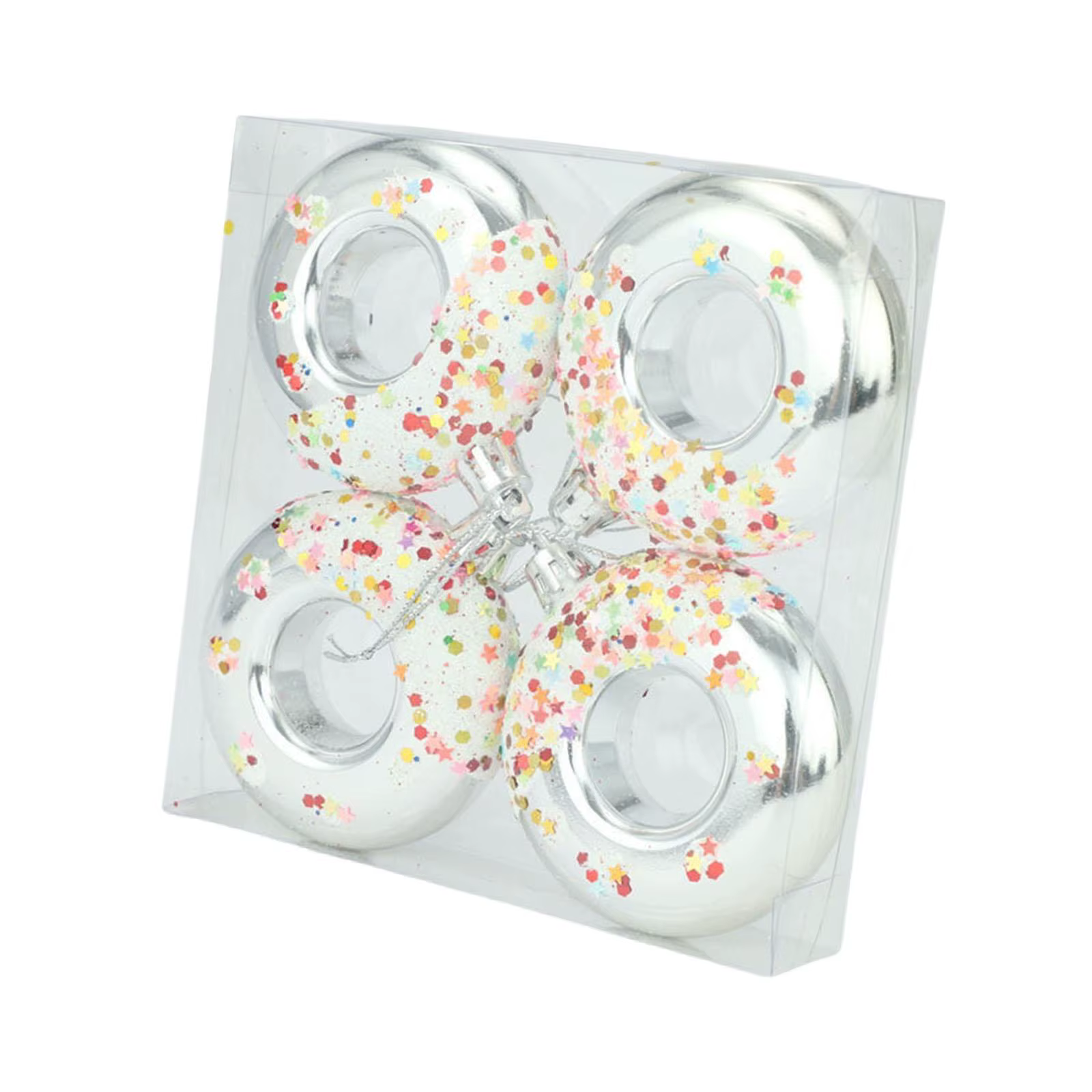 Adornos navideños colgantes con forma de donut