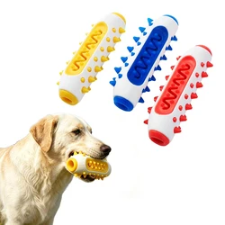 Mordedor dental TPR para cachorros con cepillo forma hueso