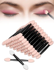 Aplicadores sombra ojos desechables doble punta – esponja cara a cara
