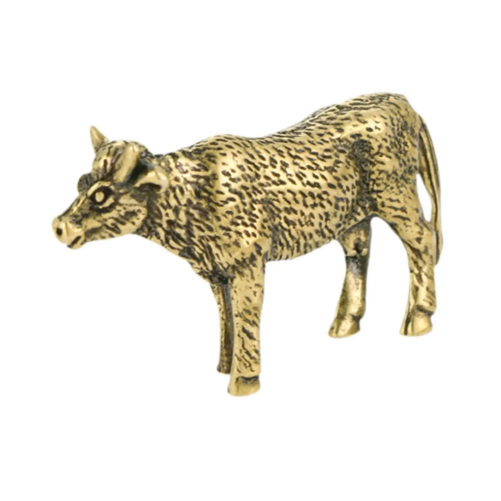 Escultura Decorativa de Vaca en Latón – Figura Vintage para Hogar - imagen 4